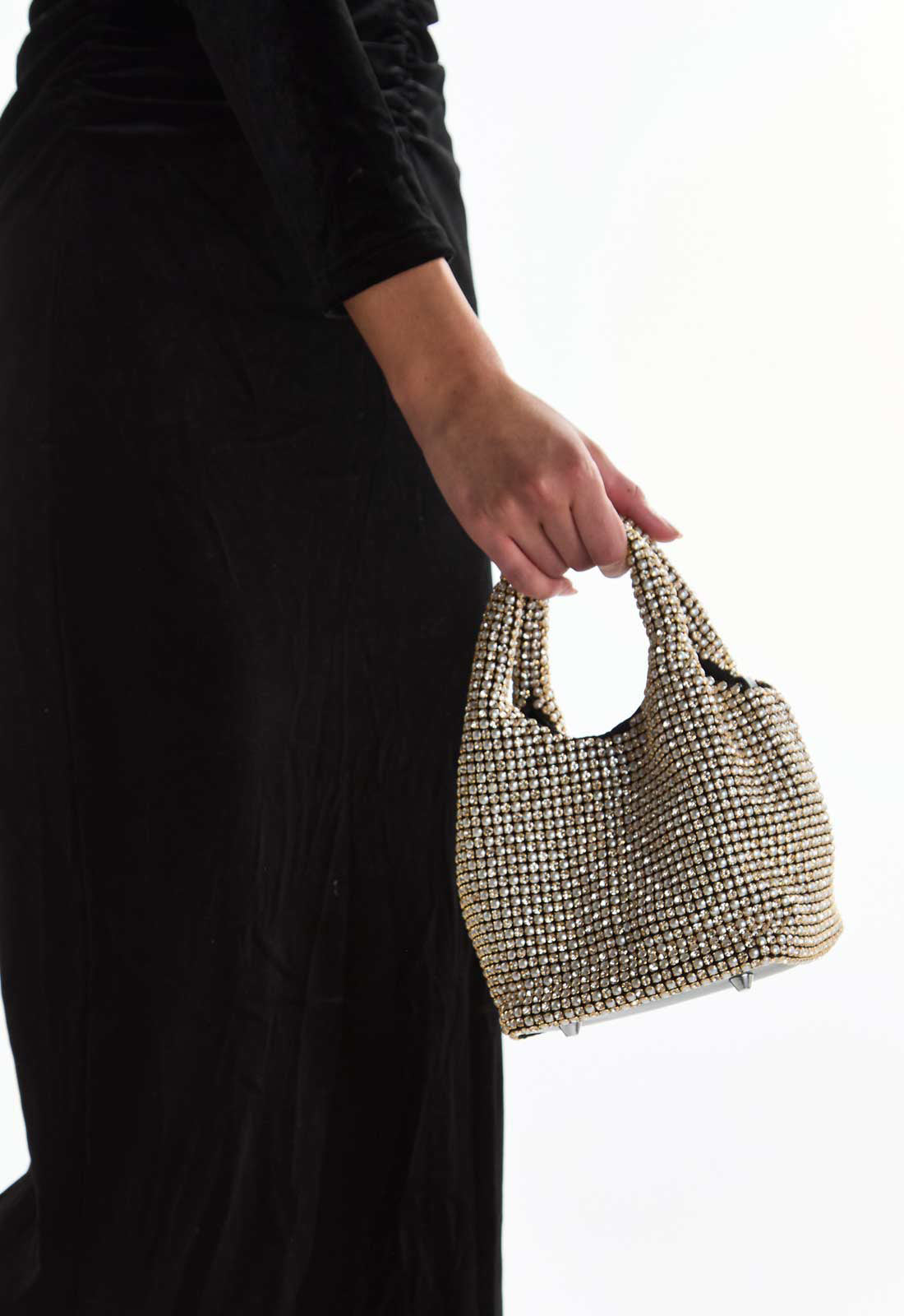 True Decadence Silver Studded Rhinestone Grab Bag
