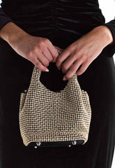 True Decadence Silver Studded Rhinestone Grab Bag