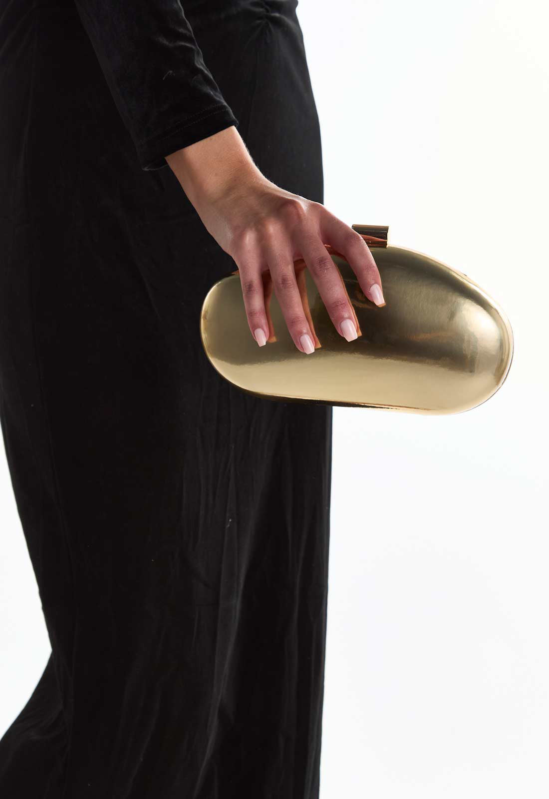 True Decadence Gold Molten Clutch