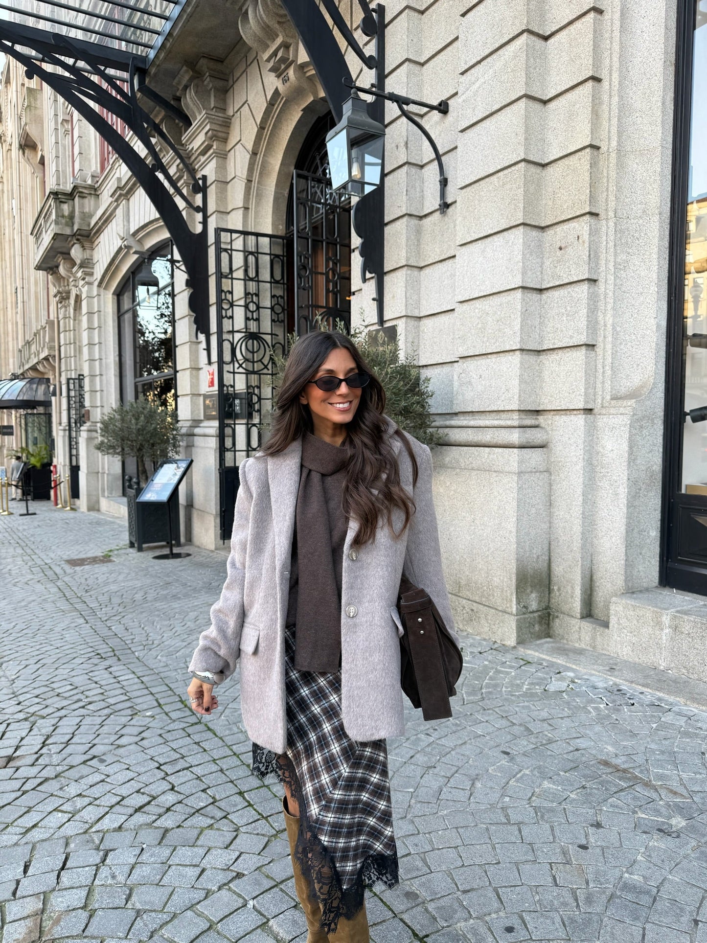 Wool Vienna Blazer in Taupe