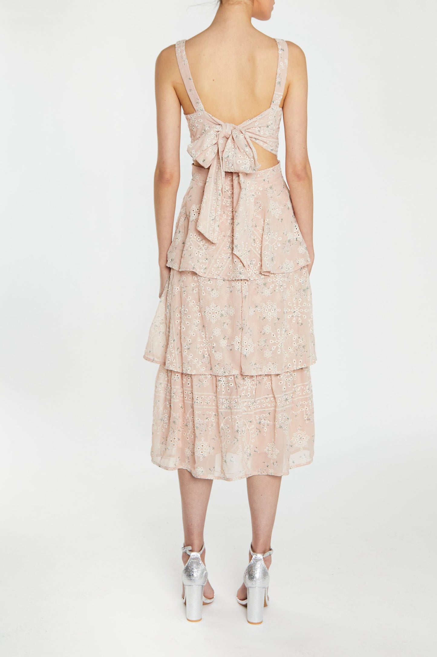 True Decadence Clara Nude-Floral Lace Dress