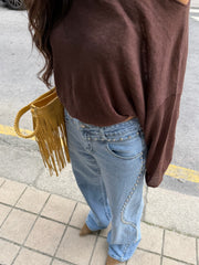 Statement Studded Denim Jeans