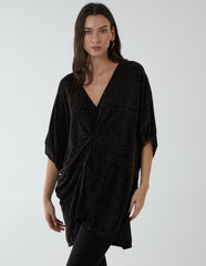 Twist Front Metalic Top
