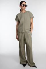 CRINKLED RAYON TOP