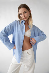 STRIPED COTTON POPLIN SHIRT