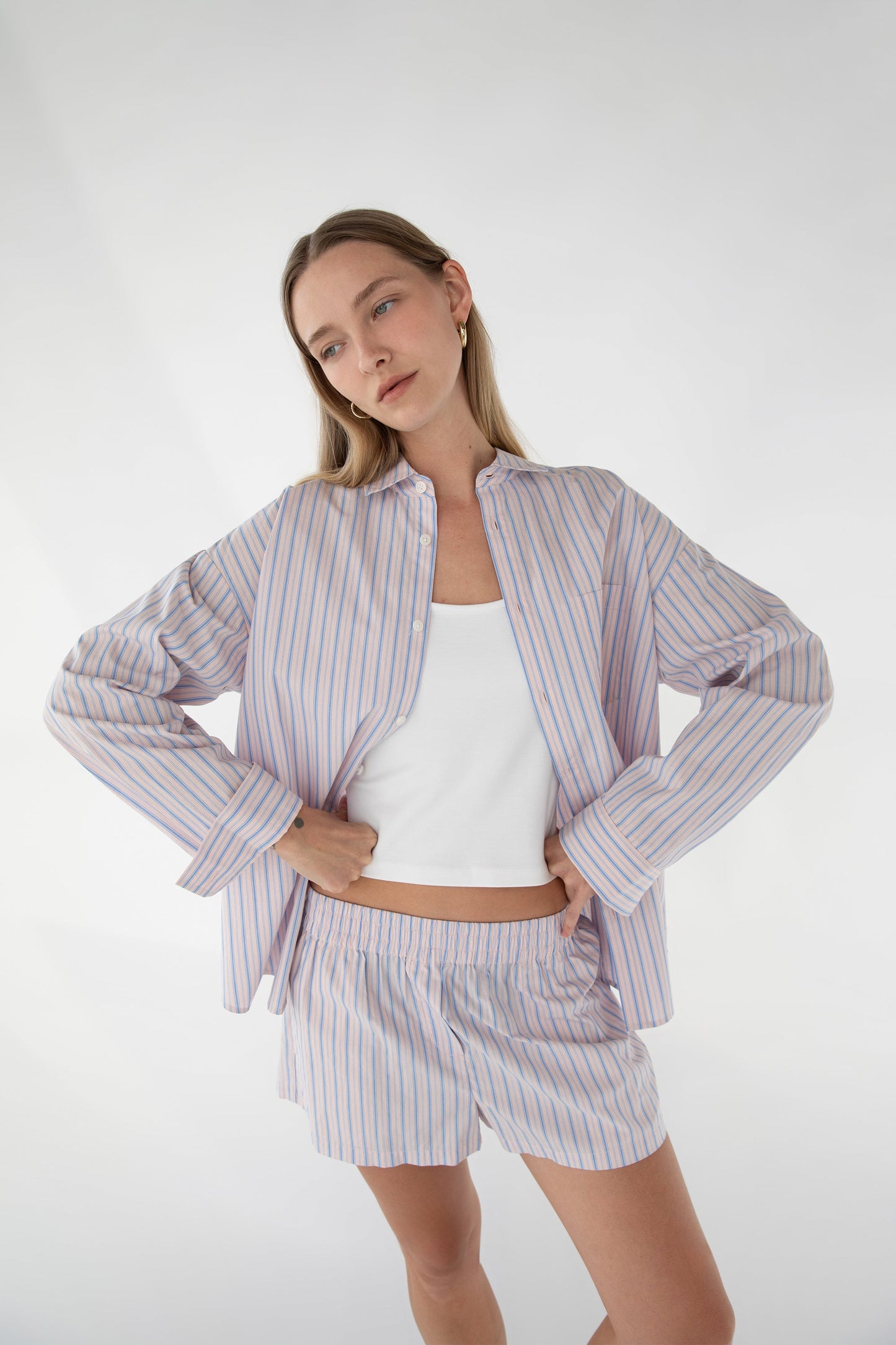 STRIPED COTTON POPLIN SHIRT