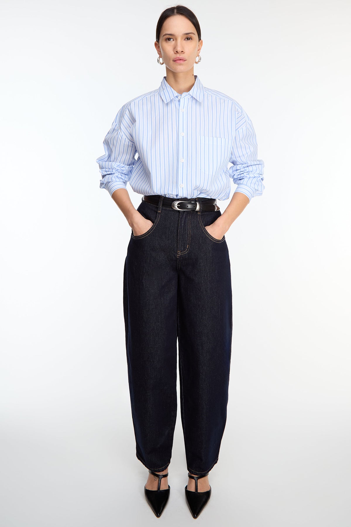 STRIPED COTTON POPLIN SHIRT