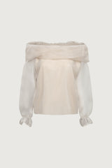 SHEER OFF THE SHOULDER TOP