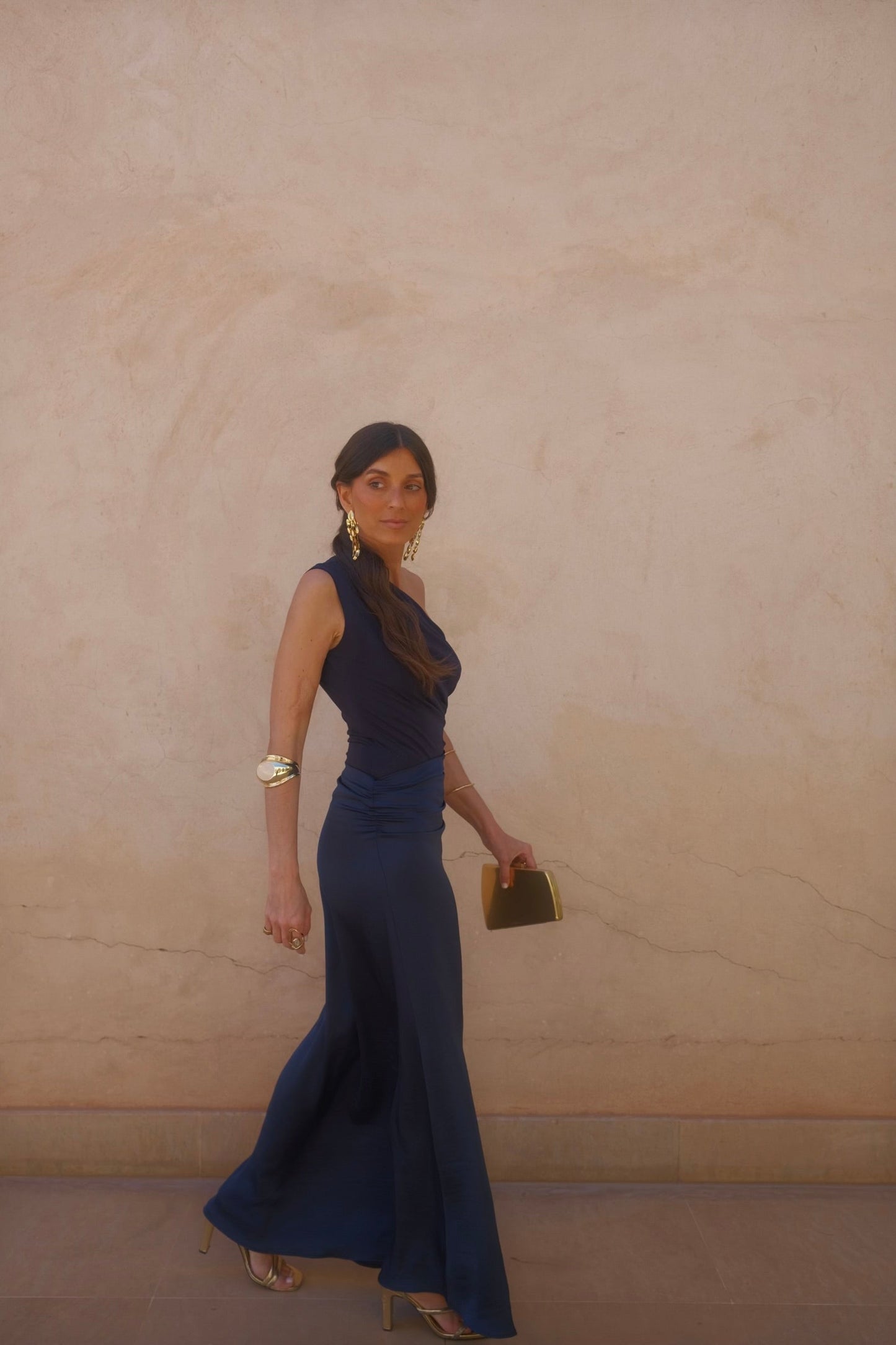 Amira Dress in Navy Blue