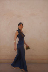 Amira Dress in Navy Blue