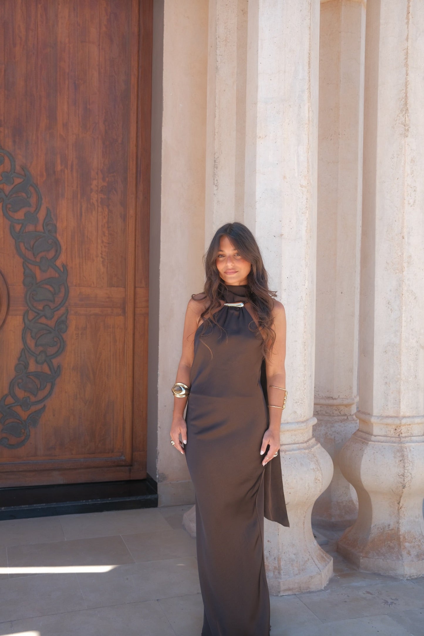Safira Dress in Brown - Shipping/Envio 06/05 to 12/05