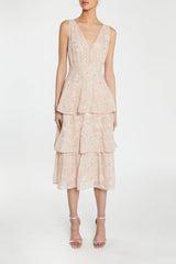 True Decadence Clara Nude-Floral Lace Dress