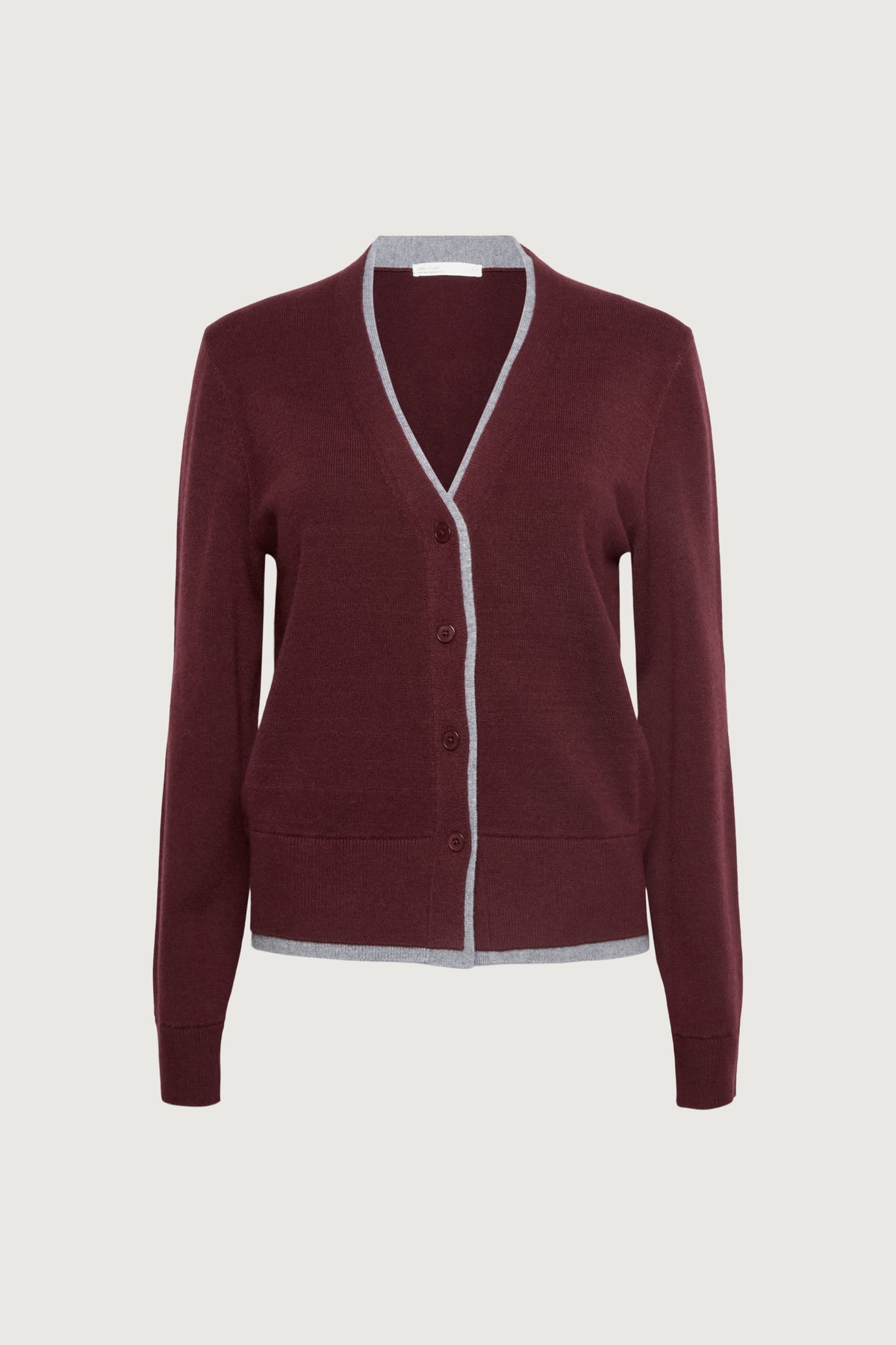 LAYERED EFFECT BUTTON FRONT CARDIGAN