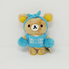2015 Rilakkuma Blue Outfit Cheerleader Plush Keychain - Colorful Rilakkuma Theme - San-X