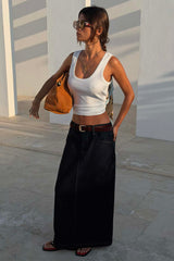 Denim Pencil Skirt