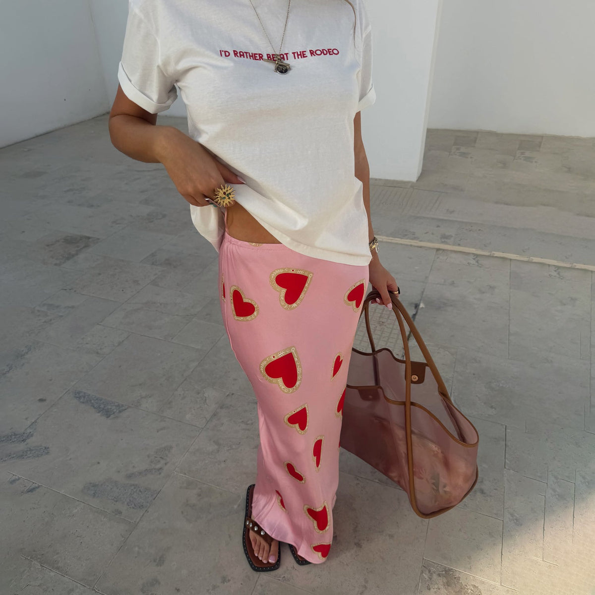 Pink Hearts Dorris Skirt