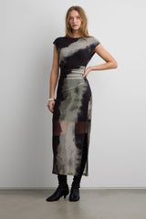 SLEEVELESS MESH MAXI DRESS