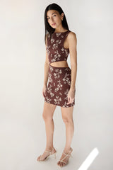 ONE SHOULDER KNIT MINI DRESS WITH CUTOUT