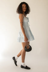 RUCHED MINI TIERED DRESS