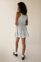RUCHED MINI TIERED DRESS