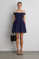 OFF THE SHOULDER CORSET MINI DRESS