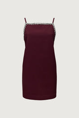 JEWELED MINI SHIFT DRESS