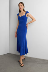 SWEETHEART NECKLINE CORSET MIDI DRESS