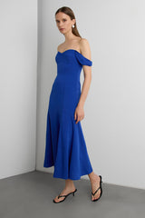 SWEETHEART NECKLINE CORSET MIDI DRESS
