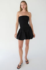 SMOCKED TUBE MINI DRESS