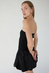 SMOCKED TUBE MINI DRESS