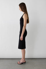 KNIT FORM RACERBACK MIDI DRESS