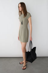 CAP SLEEVE MINI DRESS