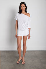 OFF SHOULDER OPEN BACK MINI DRESS