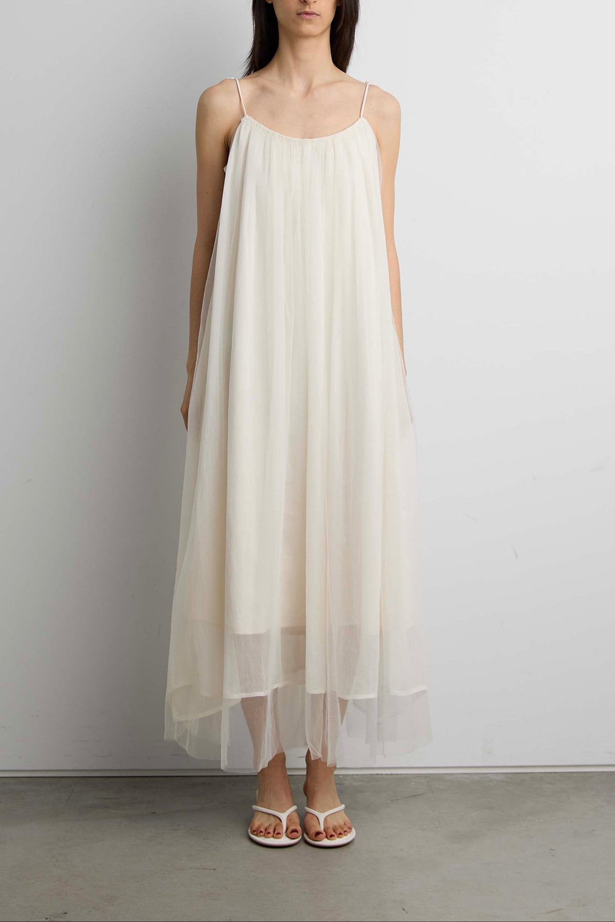 SHEER FLOWY MAXI DRESS