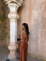 Riad Dress in Terracotta