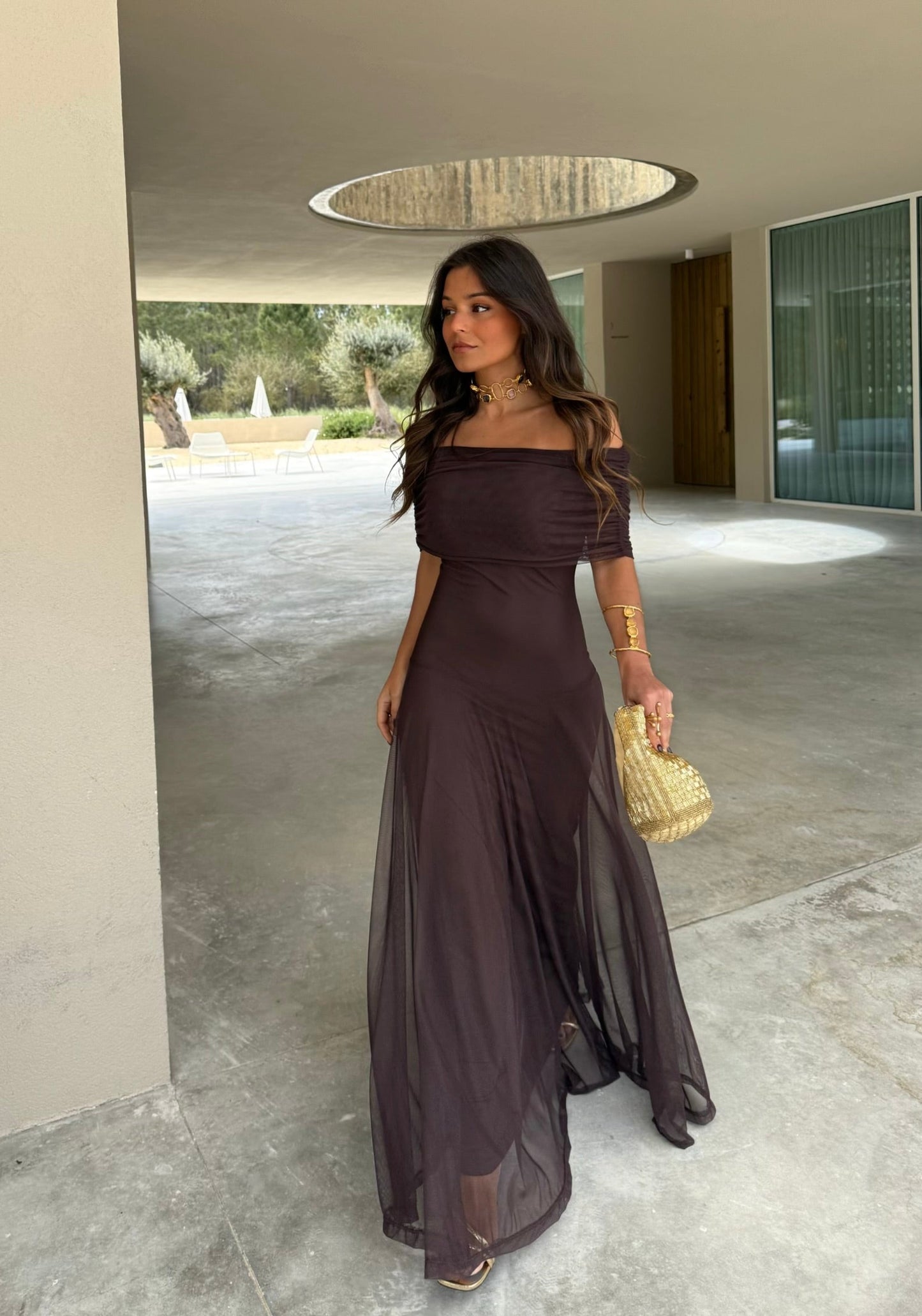 Toledo Dress in Brown - Shipping from 04/05 to 08/05