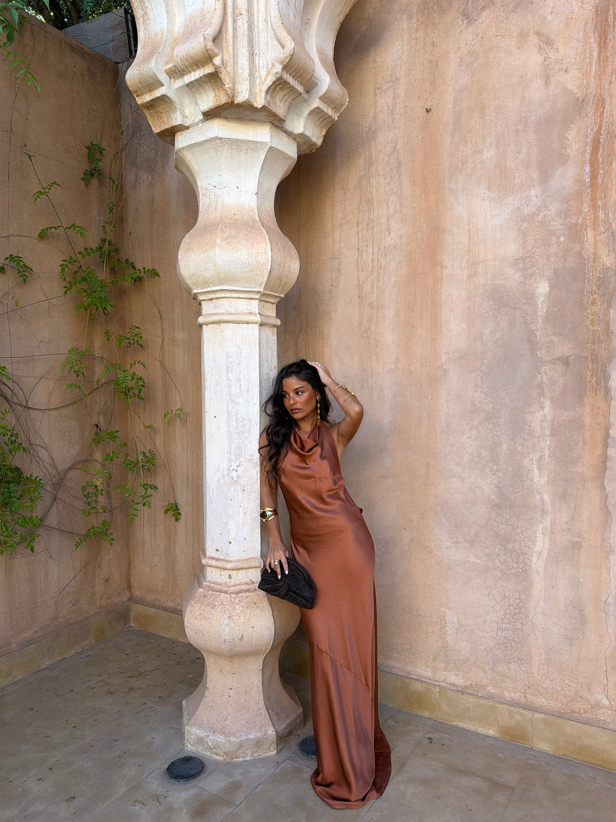 Riad Dress in Terracotta