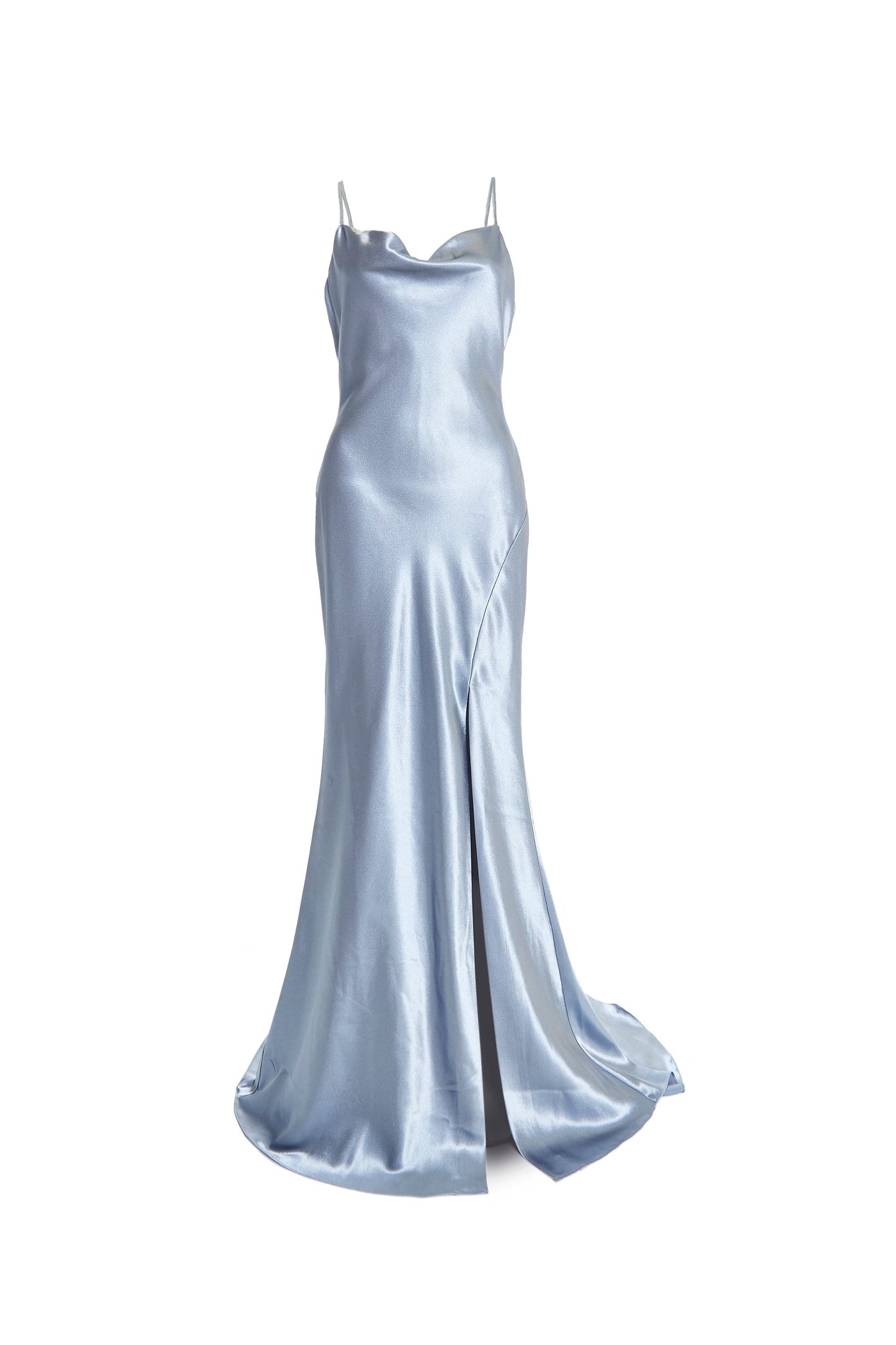 true Decadence Pippa Steel Blue Bridesmaid Cowl-Neck Slip Dress