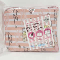 2015 Peach Stripe Travel Boston Bag Sumikkogurashi - Sumikko Travel Theme