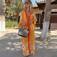 Yellow Sun Kimono with Beading