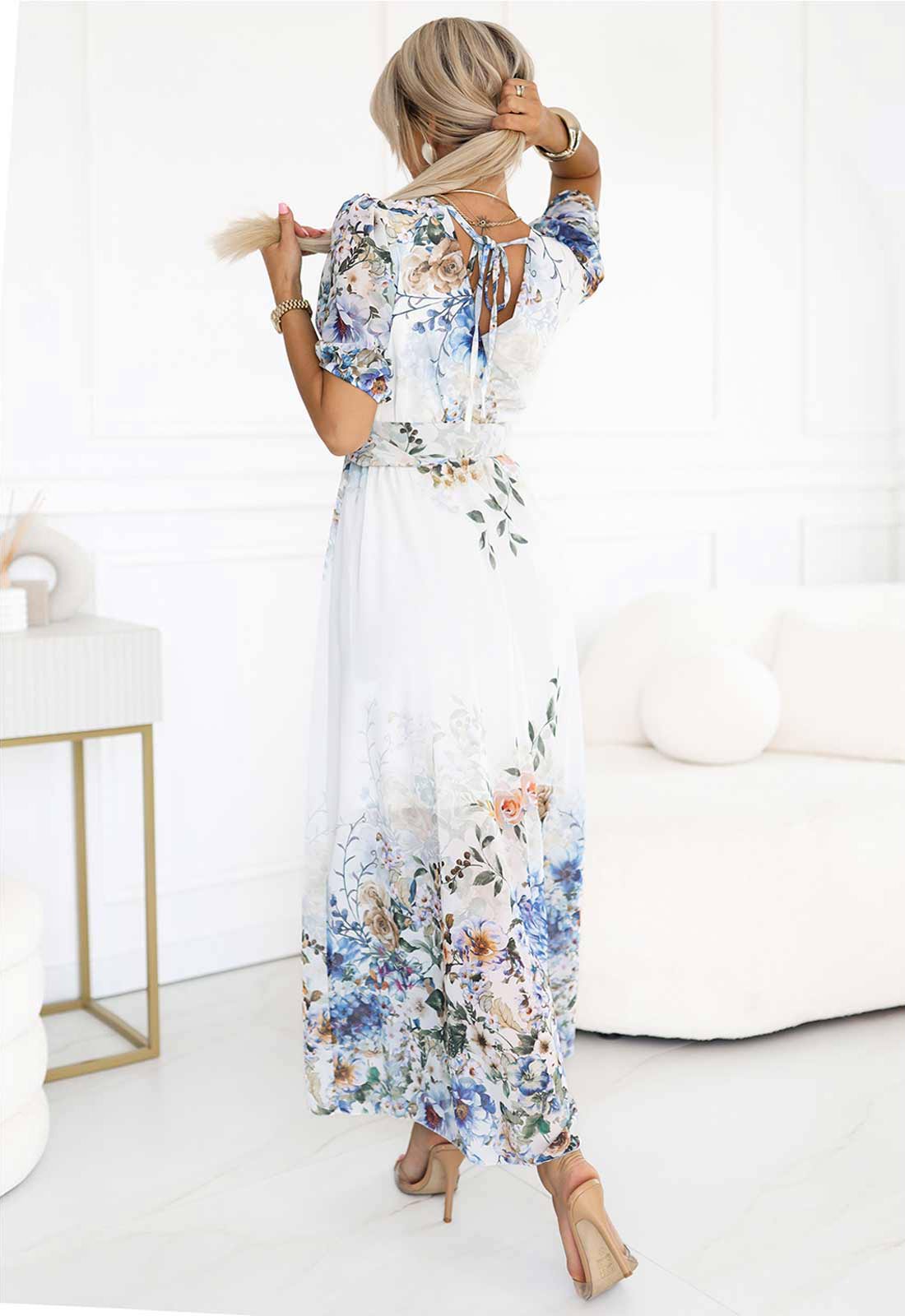 LBD Exclusive Blue Celine Floral Dress