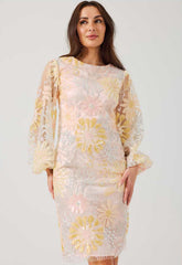 Samantha Jane Blush Lemon Miranda Cocktail Dress