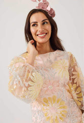 Samantha Jane Blush Lemon Miranda Cocktail Dress