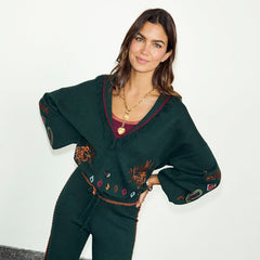 Bottle Green Safari Cardigan