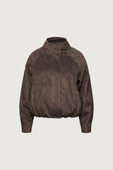 CROPPED TEXTURED FUNNEL NECK JACKET