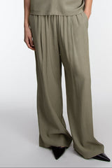 CRINKLED RAYON ELASTIC WAIST