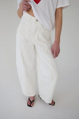 WHITE WORKWEAR BARREL JEAN
