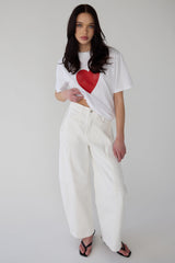 WHITE WORKWEAR BARREL JEAN