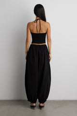 RELAXED BALLOON FIT COTTON PANTS