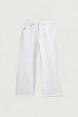 WHITE STRAIGHT LEG JEAN WITH BACK DETAIL